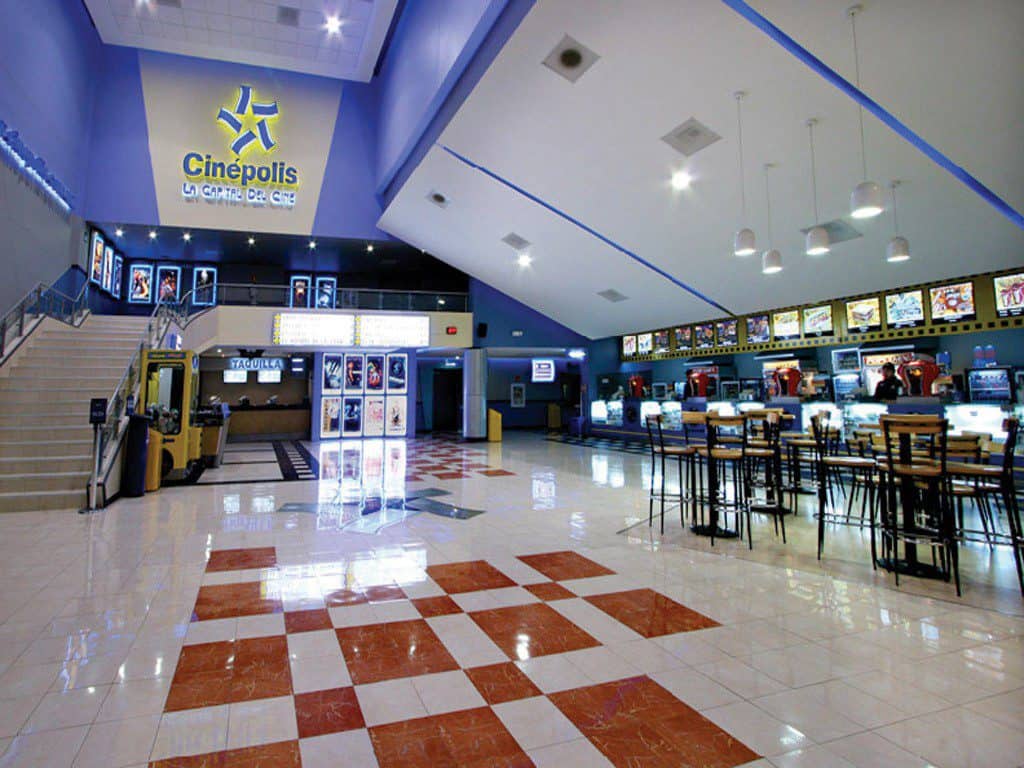 Interior of Cinepolis movie theater in Texcoco