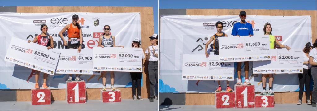 Winners at the "Somos Exe" race.
