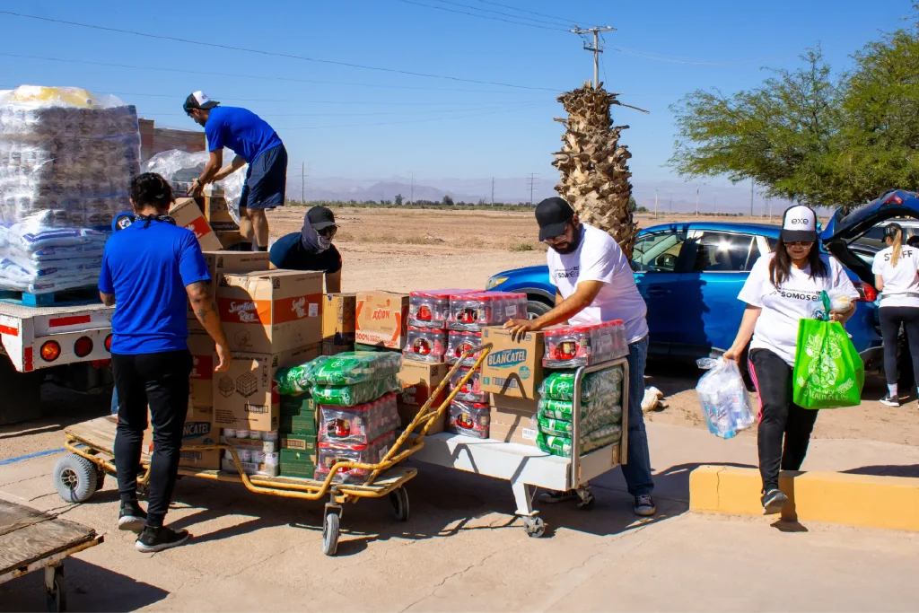 Delivery of food supplies and food to children's homes